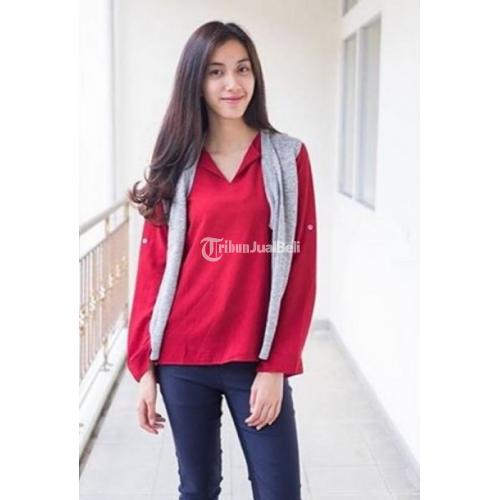 baju atasan cewek lengan panjang terbaru damee v neck harga murah bandung dijual tribun baju atasan cewek lengan panjang terbaru damee v neck harga murah bandung dijual tribun