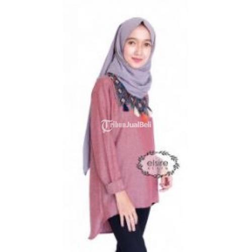  Baju  Cewek Tria Long Top Baru Bahan Perpaduan  Spesial 