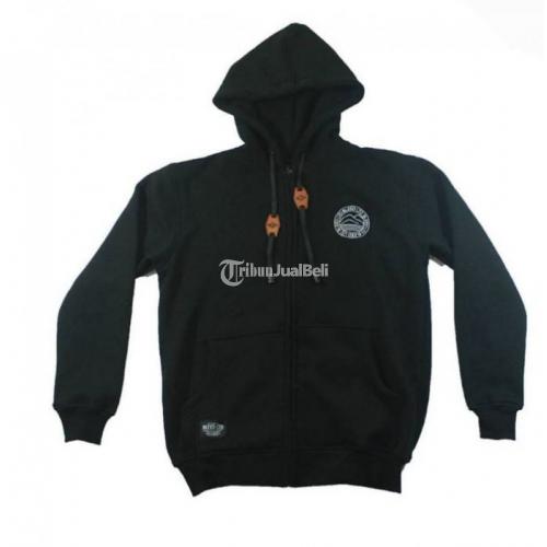  Jaket  Hoodie Distro  Bleed Warna Hitam  Size Lengkap Bahan 