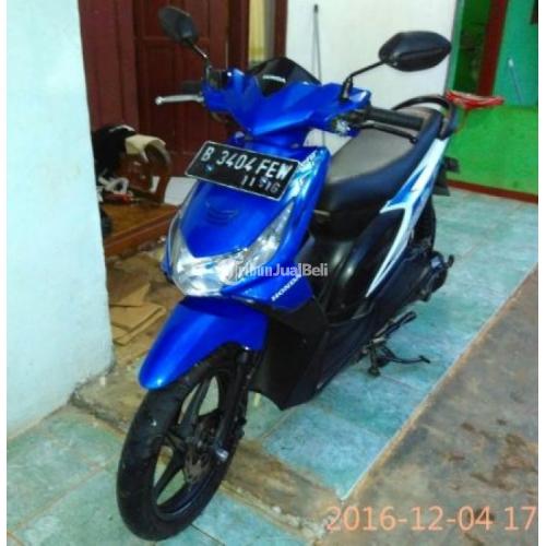  Motor Matik Bekas Honda Beat CW Karbu Tahun 2011 Biru 