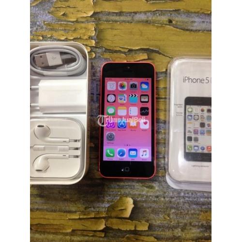 Iphone 5C Bekas Warna Pink FU Fungsi Normal Fullset