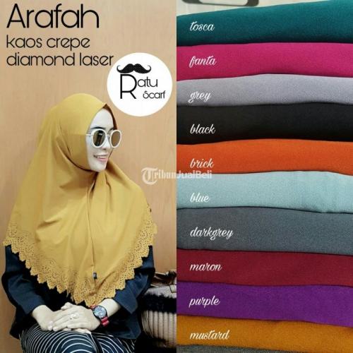  Jilbab  Arafah Bahan Diamond  Crepe Banyak Warna  Semua Ready 