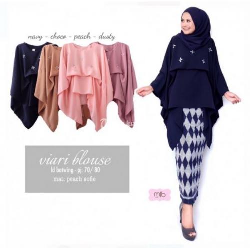 Viari Blouse Model Batwing Bahan Peach Sofie Warna Lengkap Di Solo Tribunjualbeli Com