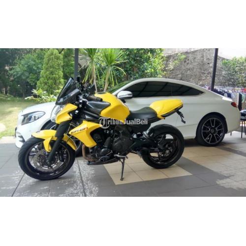 Moge Murah Kawasaki ER6n Bekas Tahun 2012 Warna  Kuning  No 