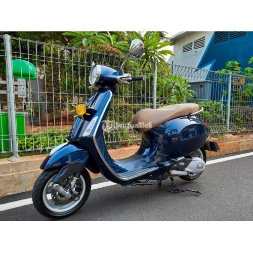 Vespa Primavera Bekas Warna Midnight Blue Mulus Tahun 2018 Normal