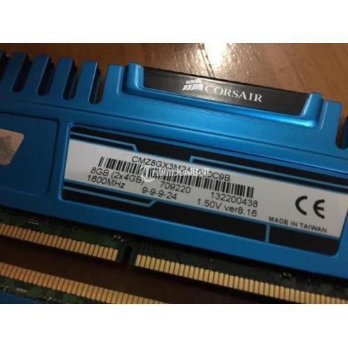 Ram PC DDR3 8GB kit 2 x 4GB Merk Corsair  Normal Garansi 