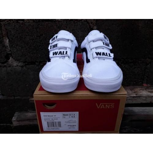  Sepatu  Vans  Oldskool Murah Kualitas Premium Velco White 