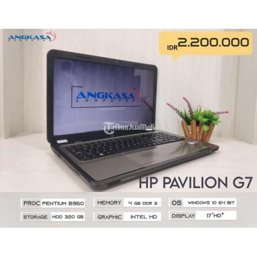  Laptop  Bekas HP  Pavilion G7 Silver Ram 4GB Mulus Normal 