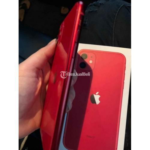HP Bekas iPhone 11 64GB Red iBox Resmi Fullset Nominus 