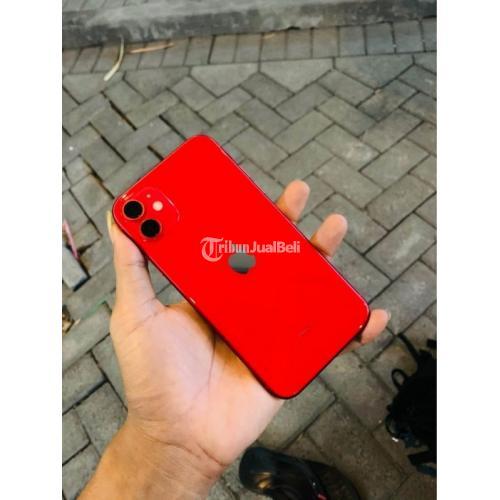 HP Bekas iPhone 11 Red 64GB Resmi iBox Normal Mulus Fullset di Surabaya