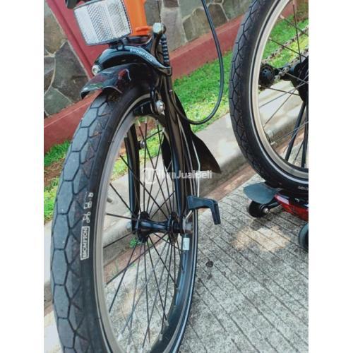 Sepeda Brompton M6R Bekas Warna Orange Black Seli Murah 