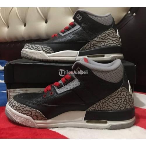  Sepatu  Sneaker  Nike Black Cement Size 36 Second Jarang 