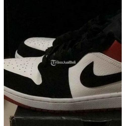  Sepatu  Nike Air Jordan  1 Black Low Toe Bekas  Harga Rp 2 3 
