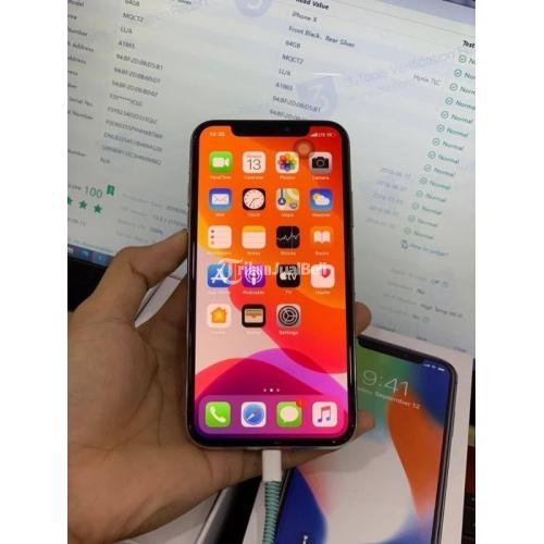 Hp Apple Iphone X 64gb Silver Second Like New Fullset Garansi Personal