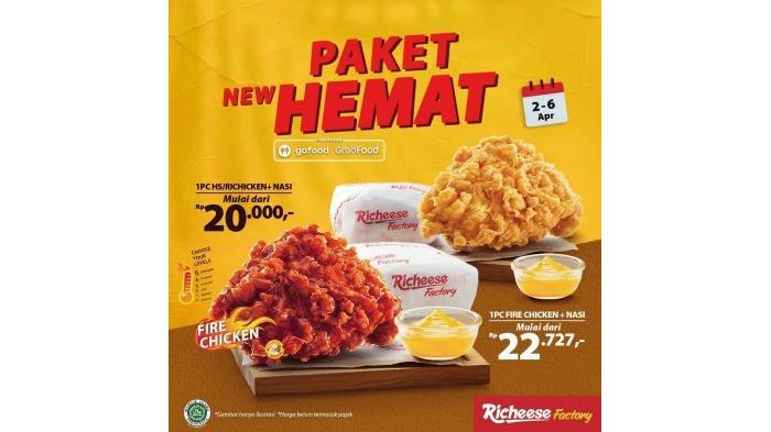 Promo Richeese Paket Ayam Cuma Rp 20 Ribuan untuk Periode 2-6 April